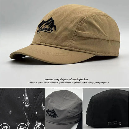 Big Head Hat Back Closed 5cm Short Brim Baseball Cap for Men Mesh Fitted Caps Stretchy Full Closed Caps 56-60cm 61-65cm