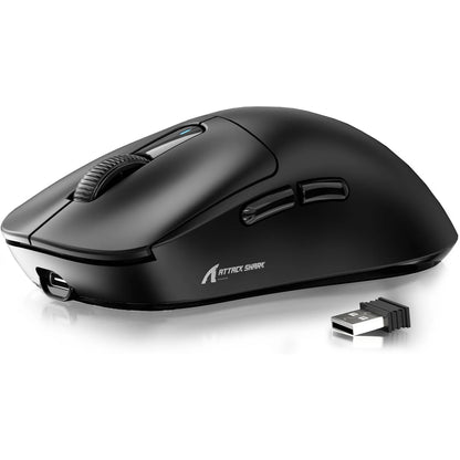ATTACK SHARK X3 Wireless Gaming Mouse PixArt PAW3395 49g SUPERLIGHT, BT/2.4G Wireless/Wired, 6 Adjustable DPI up to 26000