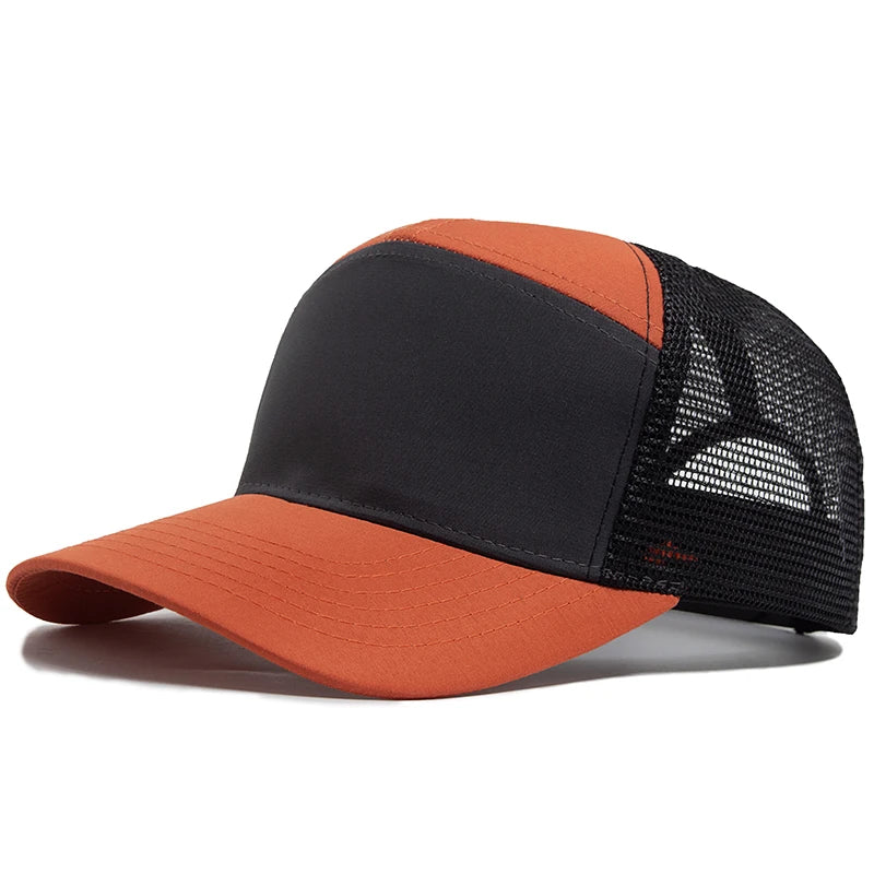 Sommer-Baseballkappe mit 7-Panel-Design, Fashion-Hip-Hop-Mesh-Kappen, Herren-Trucker-Cap, Visier, Hardtop, Snapback, Damen, Unisex, coole neue Marke