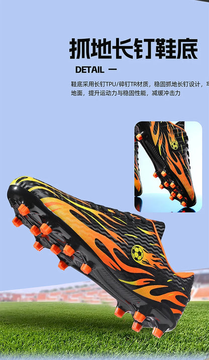 New Man Soccer Shoes Professional Football Boots Sneakers Comfortable Outdoor Match Match Boys Non-Slip Sports Shoes Unisex