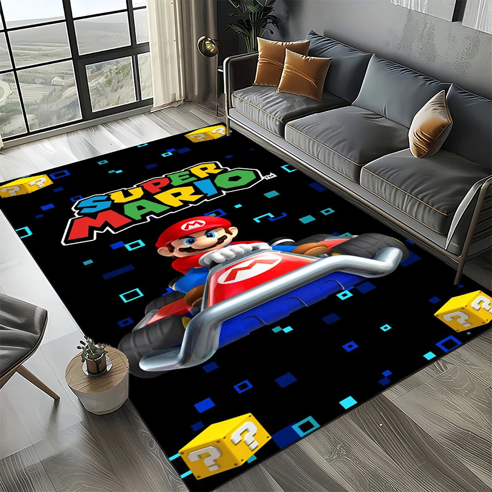 Retro Mario Cartoon  Area Rug,Carpet Rug for Home Living Room Bedroom Sofa Doormat Decor,Kids Play  Floor Mat