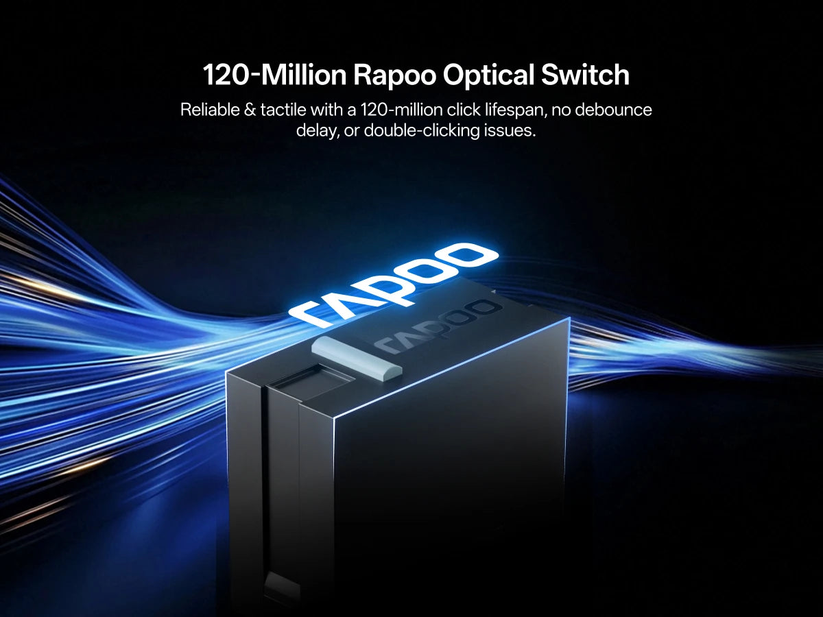 Rapoo VT2 MAX Wireless E-sports Gaming Mouse with 8K Polling Rate Optical Sensor Ergonomic Design 53g Lightweight for PC Laptop