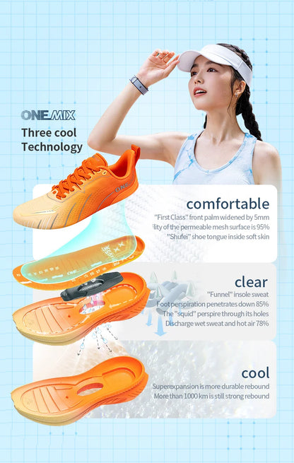 ONEMIX: nuevas zapatillas de running con amortiguación para hombre, adecuadas para corredores intensivos; zapatillas deportivas con cordones para mujer; zapatillas deportivas antideslizantes para hombre, para uso al aire libre.