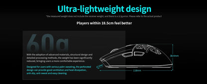 RAWM SL01C Wireless Lightweight Gaming Bluetooth Mouse Tri-Mode E-sports Gamer Mini Hollow PAW3311 PC Laptop Office Accessories