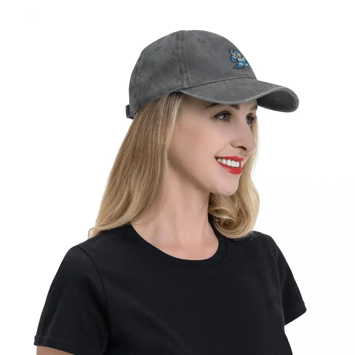 Megaman 8-Bit-Baseballkappe, neu, niedliche Vintage-Luxuskappe für Damen und Herren