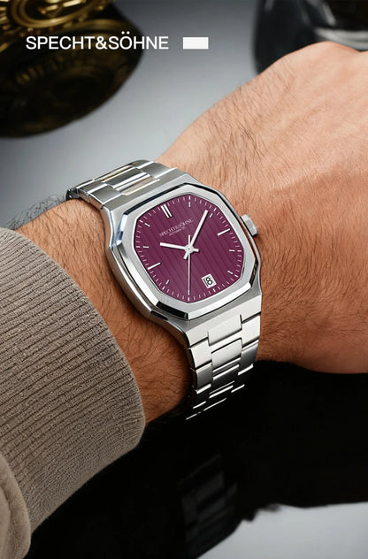 2026 New Luxury Specht & Söhne Watch 37MM Automatic Watches For Men 8215 Movt Sapphire Crystal Stainless Steel 50M Waterproof