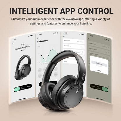 Oneodio EKSA V16 Wireless Headphones Bluetooth 5.3 Over Ear Headset With Mic Bass/Pop Mode Hi-Res HiFi Wired Headphones 90H APP