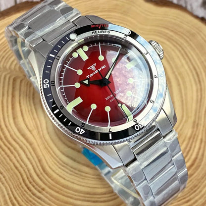 Pilot Watch 200M Water Resistant Mechanical Wristwatch NH35A PT5000 Miyota 8215 Domed Sapphire Glass 120 clicks Bezel Steel Band