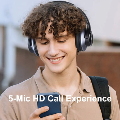 Oneodio A10 Bluetooth 5.4 Headphones Hybrid Active Noise Cancelling With Hi-Res Audio Over Ear Wireless Headset ANC With 5-Mic