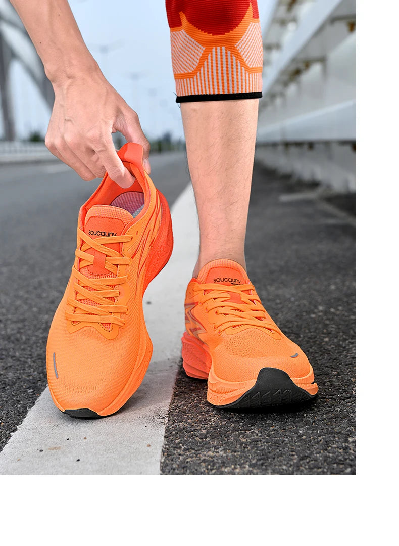 NEW Running Shoes Carbon Board Marathon Men Sports Breathable Lightweight Women's Comfortable Athletic Nonskid Sneakers Casual
