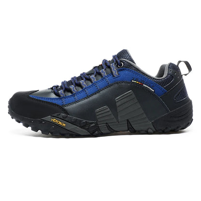 Scarpe da alpinismo da uomo in vera pelle per sport all'aria aperta, antiscivolo, da alpinismo ed escursionismo, scarpe traspiranti da turismo