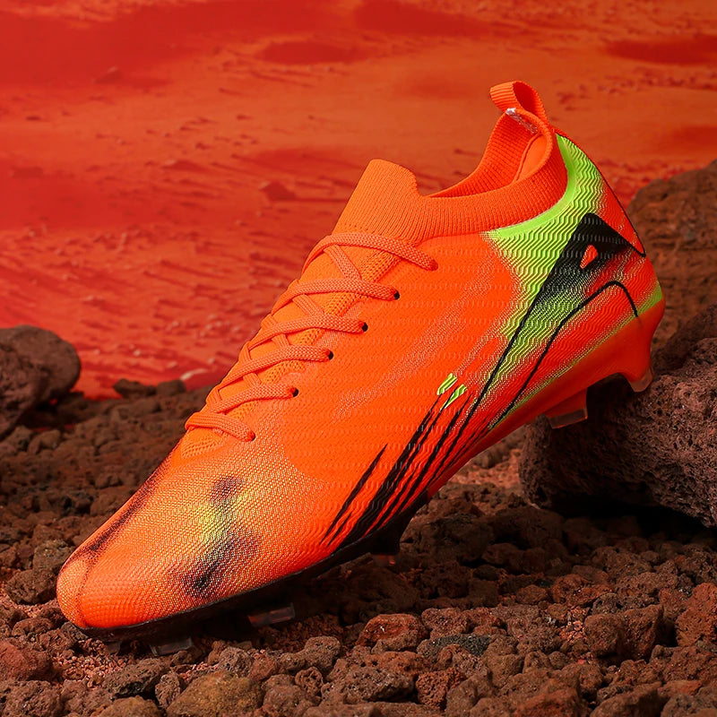 New Men Football Boots FG Non-Slip Training Shoes Soccer Cleats Long Spikes Soccer Shoes Ultralight Outdoor Drop Shipping