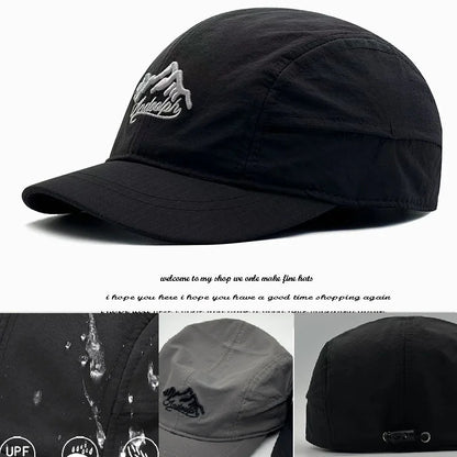 Big Head Hat Back Closed 5cm Short Brim Baseball Cap for Men Mesh Fitted Caps Stretchy Full Closed Caps 56-60cm 61-65cm