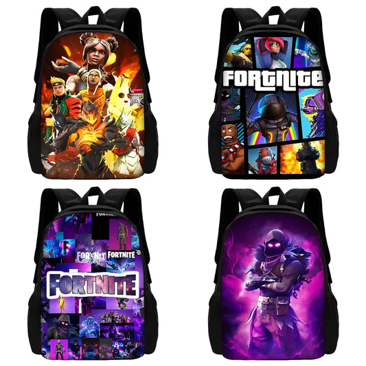 Hot Game FortniteS Kinderrucksäcke für Jungen und Mädchen, Schüler-Geburtstagsgeschenk, Kinder-Schultaschen, Unisex-Campingrucksack, strapazierfähig