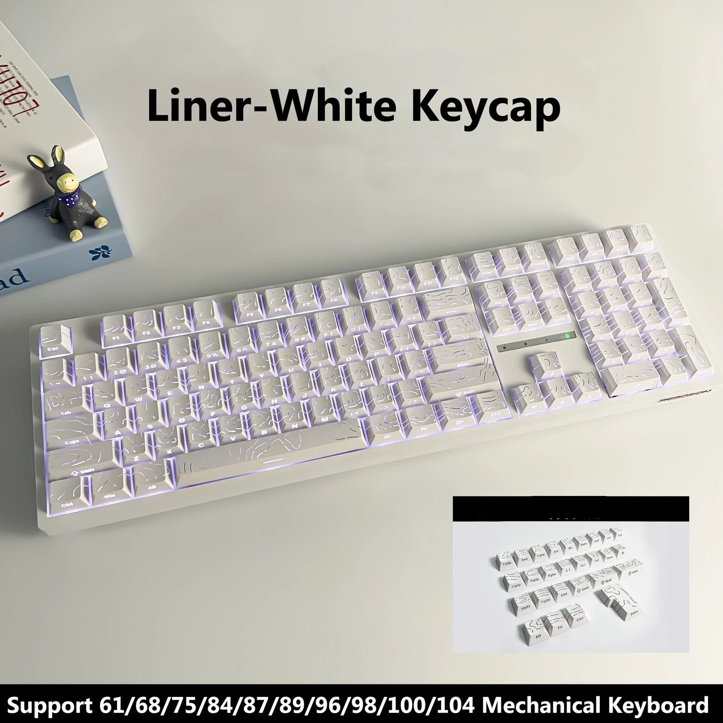 Topographic 4.0 Side Printed Keycaps ISO Enter Cherry Profile Double Shot PBT Keycaps For MX Switch Gamer Keyboard