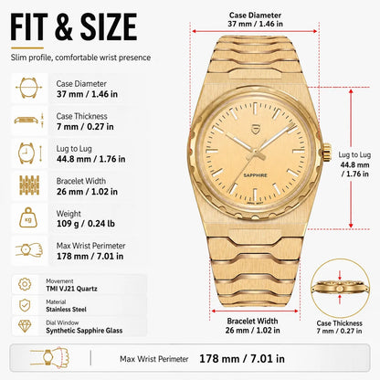 PAGANI DESIGN 2026 New 7mm Fashion Men's V2 Quartz Watch 10Bar Waterproof Stainless Steel Sapphire C3 reloj hombre Watches male