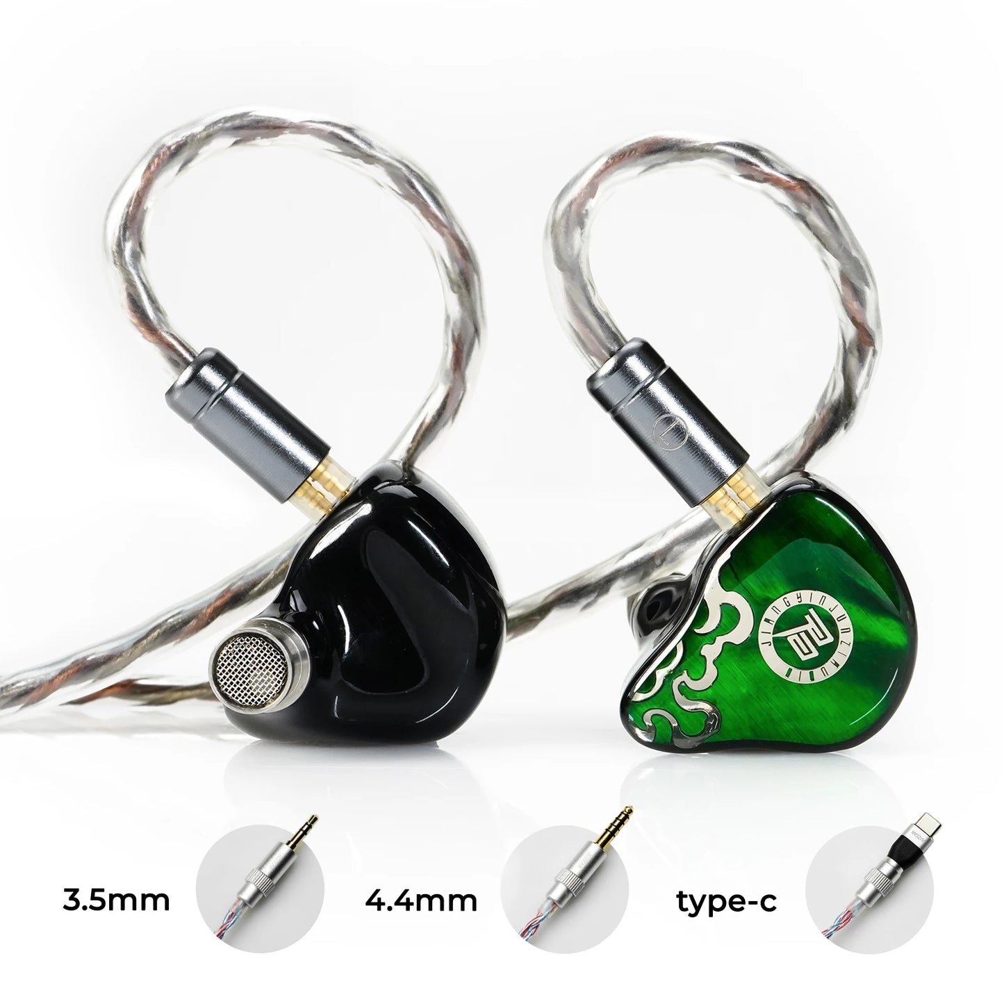 JUZEAR x Z Reviews Defiant 1DD+3BA Hybrid In-ear Earphones 3-Way Crossover HiFi Headset with 3.5+4.4mm Replaceable Plugs Cable