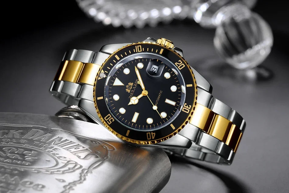 Automatic Mens Watch Mechanical Movement Stainless Steel Gold Silver Green Red Dial Date Strong Luminous Luxury Watches