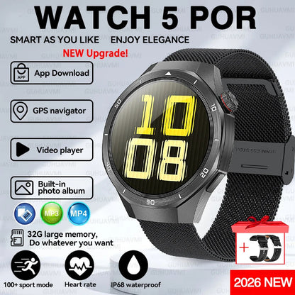 2026 New Watch 5 Pro Genuine Smart Watch GPS Map Navigation NFC Call 32GB memory Clock Built-in Video Music playback Smart Watch