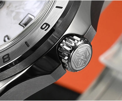 Relógio de Luxo para Homem San Martin 39mm com Mostrador em Pedra Aventurina, NH34 GMT Automático Mecânico, Safira, Impermeável e Luminescente SN0129