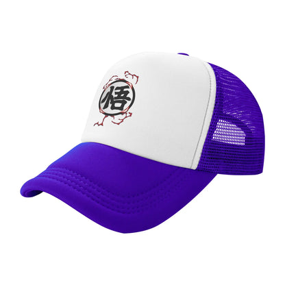 Dragon Ball  Kid Buu Trucker Cap Unisex  Hats Sun Caps Trucker Cap Adjustable Polyester Mesh Baseball Cap Summer