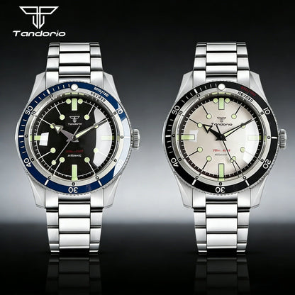 200M Water Resistant Mechanical Wristwatch Miyota 8215 Domed Sapphire Glass 120 clicks Bezel Steel Band Luminous Marks