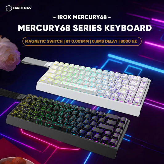 IROK Carotmas Mercury68 Mercury 68 Mercury68 Pro Mercury68 Max RT 0.001mm 8K Gamer Wired Gaming Magnetic Mechanical Keyboard