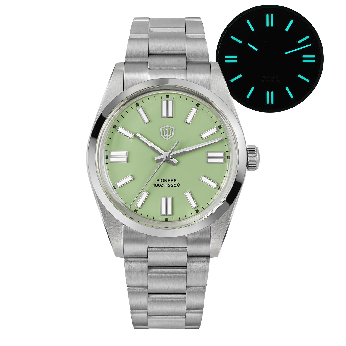 Watchdives WD1016 V3 36Mm VH31 Quartz Watch Man Multicolored K1 Bubble Mirror Sapphire Luminous 100M Waterproof Steel Wristwatch