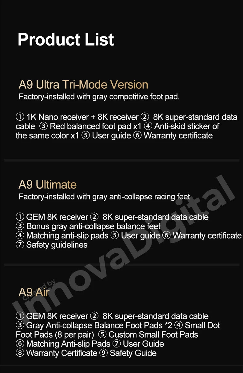 ATK Dragonfly A9 Ultimate Ασύρματο Gaming Mouse A9 Air PAW3950 Εξαιρετικά Ελαφρύ Εργονομικό Ποντίκι E-sports για Gamer FPS CSGO A9 Ultra