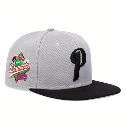 Unisex P Letter Embroidery Hip-hop Hats Spring And Autumn Outdoor Adjustable Sports Casual Baseball Caps Sunscreen Hat