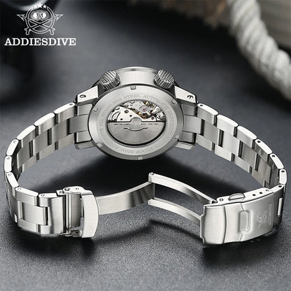 ADDIESDIVE New AD2541 Men Watch 200m Waterproof Sapphire Crystal BGW9 Luminous 316L Stainless Steel Automatic Mechanical Watch