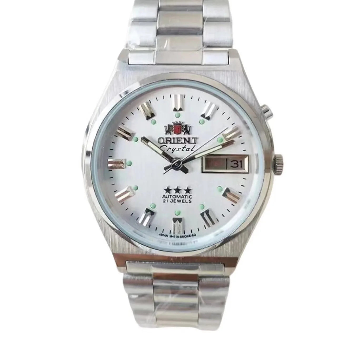 Unisex Orient Mechanical Watch Steel Strap Folding Clasp Full Function World Time Watch Series 35MM