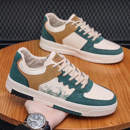 Pantofi casual noi de toamnă pentru bărbați, pantofi plat, respirabili, pentru exterior, adidași cu șireturi la modă, pantofi sport confortabili și la modă pentru bărbați, Zapatillas