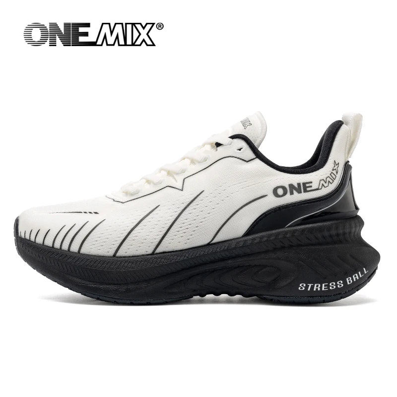 ONEMIX Scarpe da corsa da strada bianche da uomo Scarpe sportive da esterno con cuscinetto d'aria Scarpe da ginnastica da uomo Scarpe da jogging estive Calzature da donna