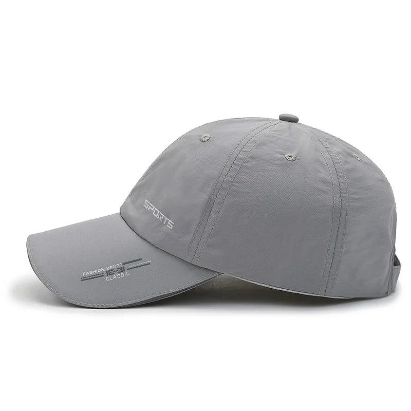 Quick Drying Solid Baseball Cap, Sunscreen Breathable Adjustable Cycling Hiking Fishing Sports Trucker Hat For Women & Men