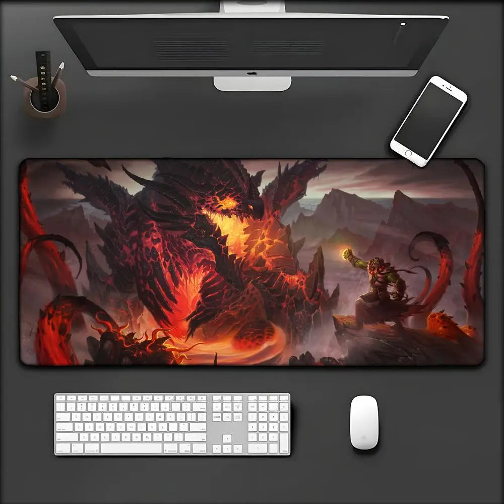 World of Warcraft Lich King podloga za miš za PC, HD anime gaming dodatak, podloga za tipkovnicu i miš za laptop, XXL podloga za gaming stol i ormarić, Mer podloga za miš