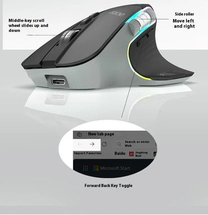 Acer Omr225 Gamer Mouse 3-mode Bluetooth Wireless Mouse Dual Scroll Ergonomic Mouse Custom Programming Gaming Mice Office Mice