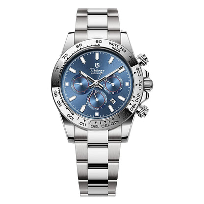 Watch For Men Luxury Stainless Steel Clock Fashion Casual Multi-functional Design Automatic Mechanical Wristwatch