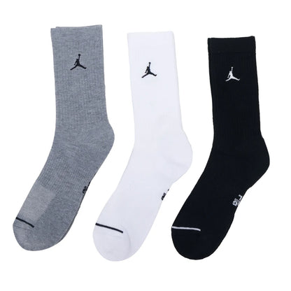 Pánské a dámské ponožky Nike, volnočasové ponožky, basketbalové ponožky, pohodlné běžecké tréninkové prodyšné módní ponožky střední délky (3 páry) Dx9632-914