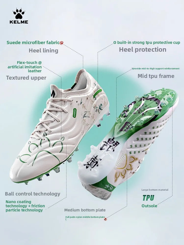 Kelme miesten jalkapallokengät aikuisille, Mg Short Spikes, tekonurmiharjoitteluun tarkoitetut jalkapallokengät, erittäin kevyet, liukumattomat jalkapallokengät