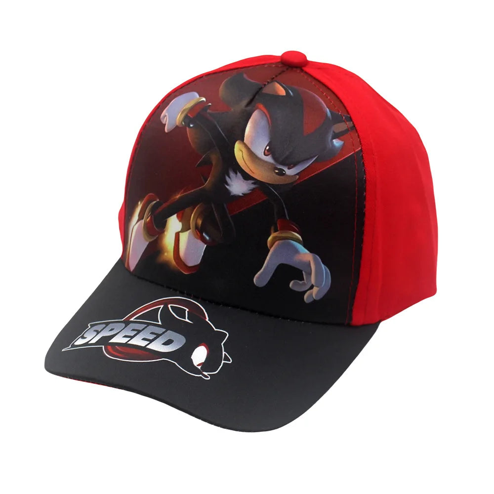 Dernière casquette de baseball ajustable pour enfants Sonic Print 48-54 cm, motif Anime Tails Knuckles, chapeau de soleil Shadow, hérisson bleu, chapeau d'extérieur pour bébé, cadeau