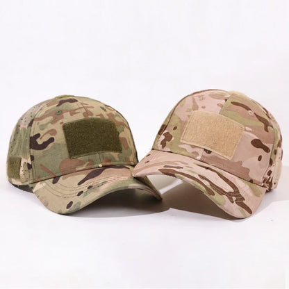 Casquette de baseball fonctionnelle de camouflage pour l'extérieur 1PC ! Tissu à séchage rapide + autocollant à personnaliser : un incontournable pour les adeptes de la mode tactique.