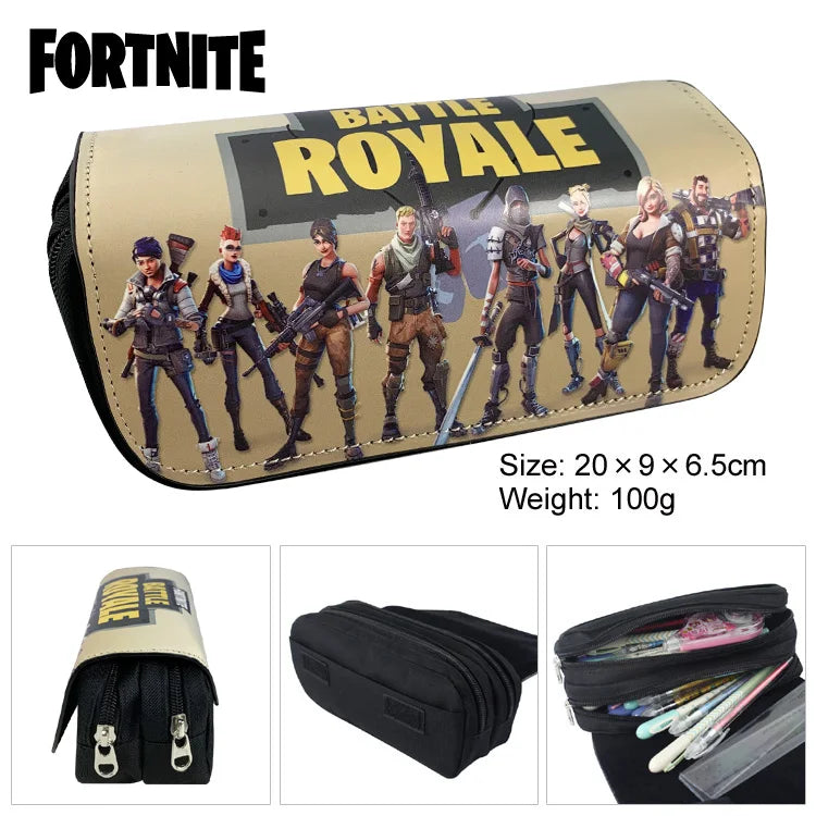 New Fortnite Pencil Case Cartoon Figure Printed Pencil Bags Cute Pencil Cases Boys School Supplies Children Birthday Gifts