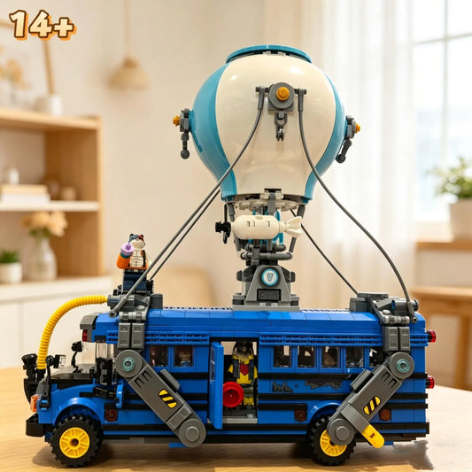 Neues 954-teiliges Battle Bus Automodell 77073 aus beliebten Spielen – Baustein-Puzzle-Modell, Spielzeug für Geburtstags- und Weihnachtsgeschenke
