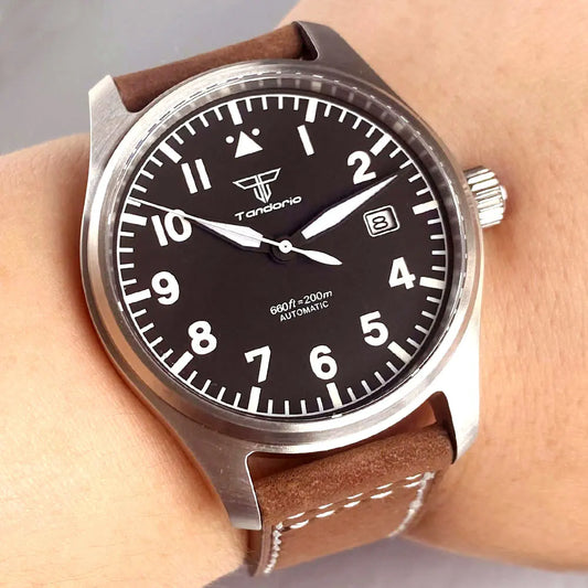 39mm Pilot Aviator Diving Watches Miyota8215 Automatic Mechanical Watch for Men 20BAR Waterproof Sapphire Crystal 316L Steel