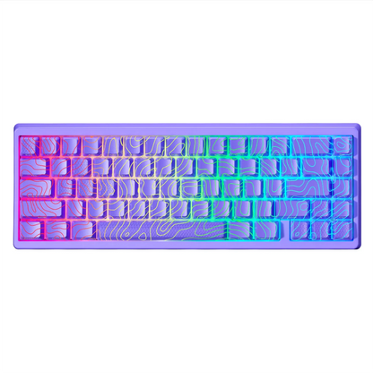 XVX Wireless Mechanical Keyboard M67 JadeStone With IMD-Tech Keycaps Tri-Mode Topographic White Gamer Keyboard Gasket Design