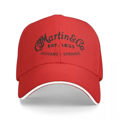 Casquette de baseball Martin Guitar Black Design authentique, streetwear, bonnets d'hiver pour femme et homme