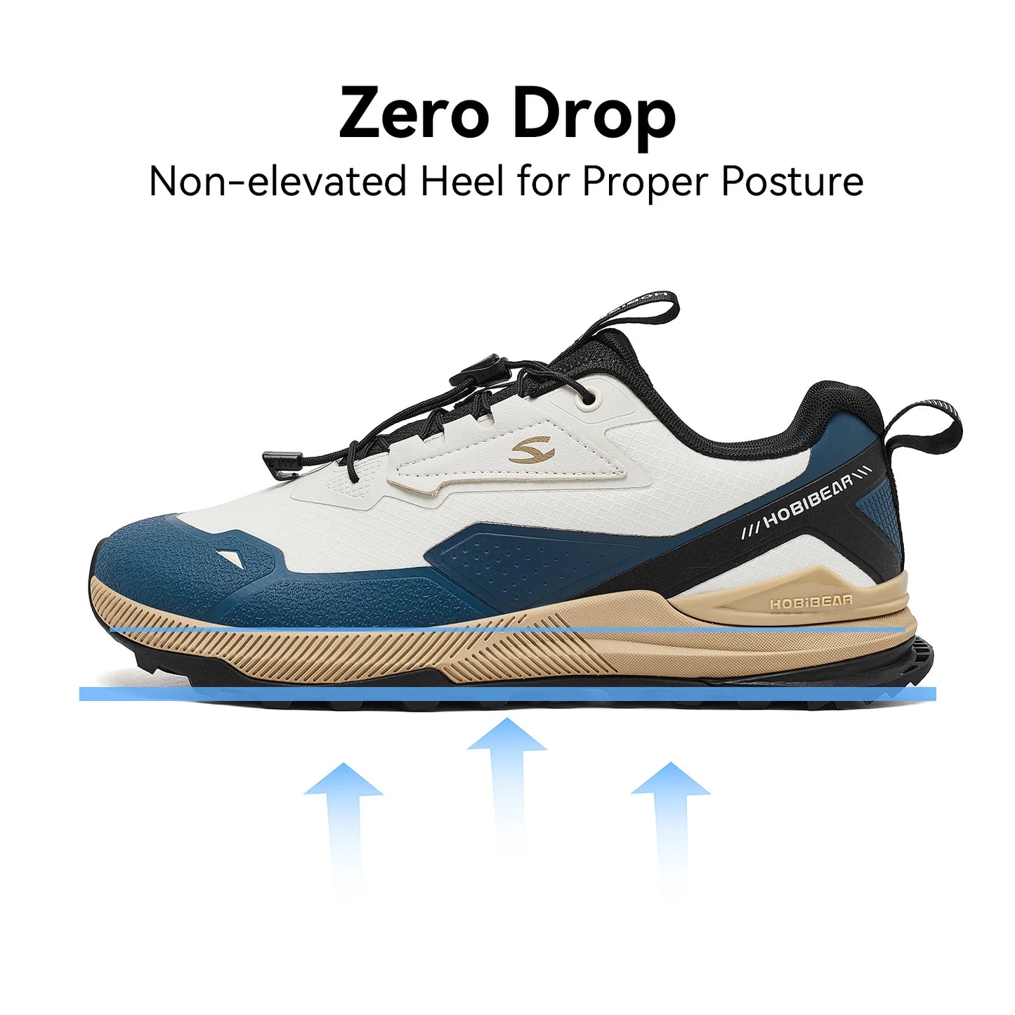 HOBIBEAR Unisex Running Shoes, Elastic Band Hiking Sneakers, Lightweight Breathable Casual Shoes
