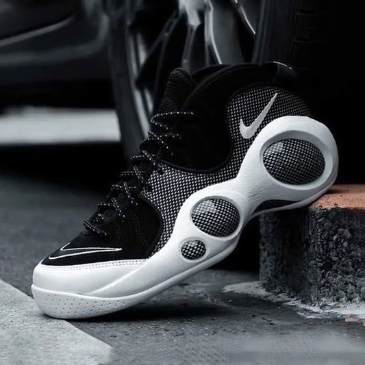Nike Casual Men's Shoes Air Zoom Flight 95 Basketball Shoes Black & White Big Eyes DM0523-001