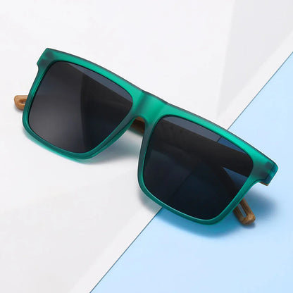 1/2pcs New Square Casual Sunglasses Wood Grain Spring Hinges UV400 Protection Unisex Outdoor Daily Eyewear
